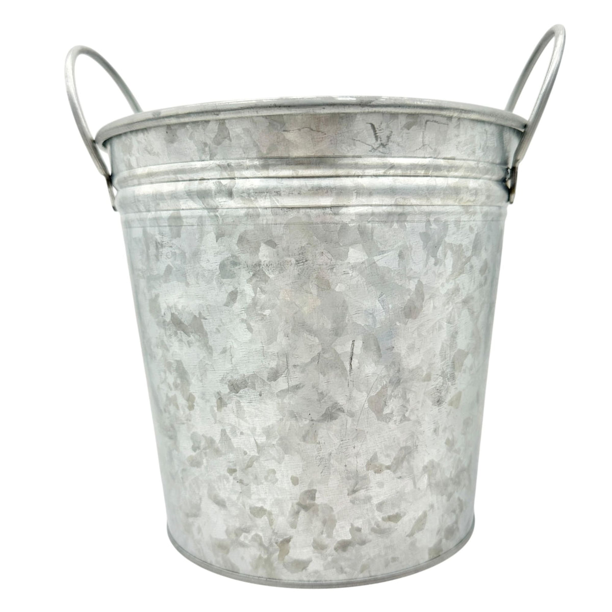 Ashland Holiday Christmas Trees Galvanized Metal Bucket With Handles 6" x 6.5"
