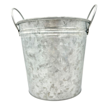 Ashland Holiday Christmas Trees Galvanized Metal Bucket With Handles 6" x 6.5"
