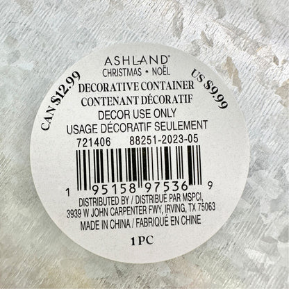 Ashland Holiday Christmas Trees Galvanized Metal Bucket With Handles 6" x 6.5"