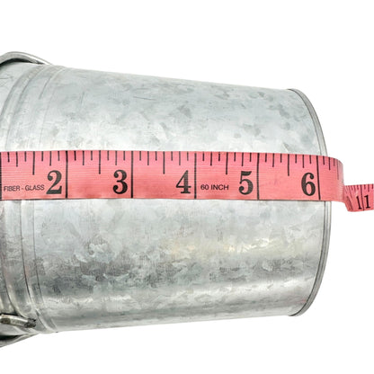 Ashland Holiday Christmas Trees Galvanized Metal Bucket With Handles 6" x 6.5"