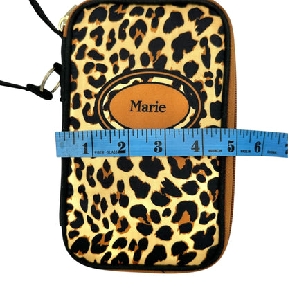 Leopard Print Wristlet Wallet By Danbury Mint Marie Design 8x5 Compact Organizer