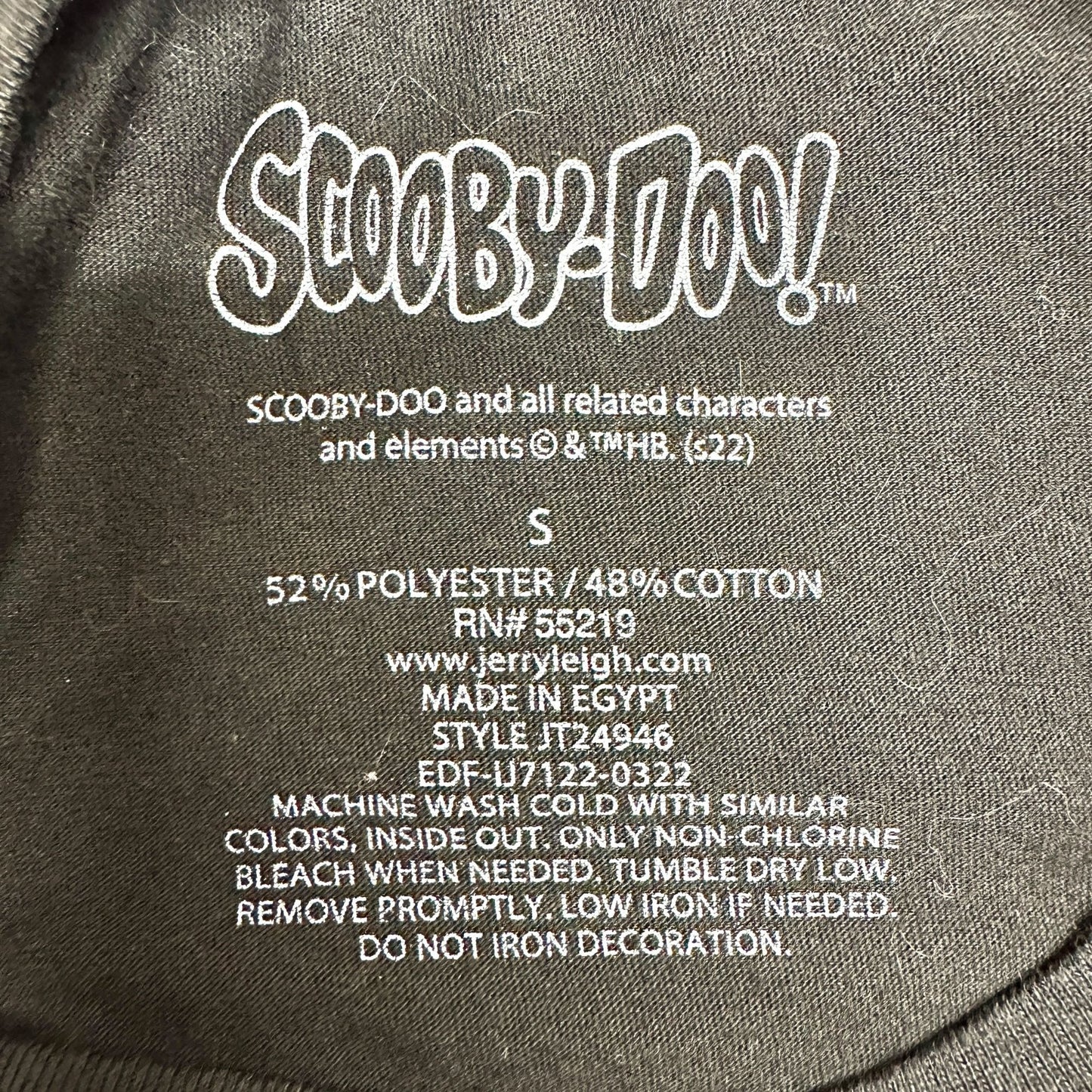 Scooby-Doo Graphic T-Shirt Small Black Multicolor Graphic Poly Cotton Blend