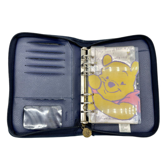 Disney Store Winnie The Pooh & Piglet Plaid Organizer Planner Binder Zips Closed