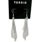 Torrid Silver Mesh Kite Earrings with Fishhook Backs Shimmer Lightweight NEW