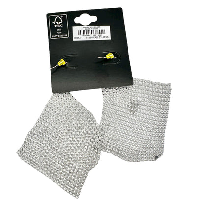 Torrid Silver Mesh Kite Earrings with Fishhook Backs Shimmer Lightweight NEW