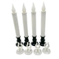 Set Of 4 Battery Operated Window Candles With Holders & Suction Cups NIB