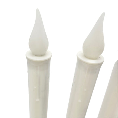 Set Of 4 Battery Operated Window Candles With Holders & Suction Cups NIB