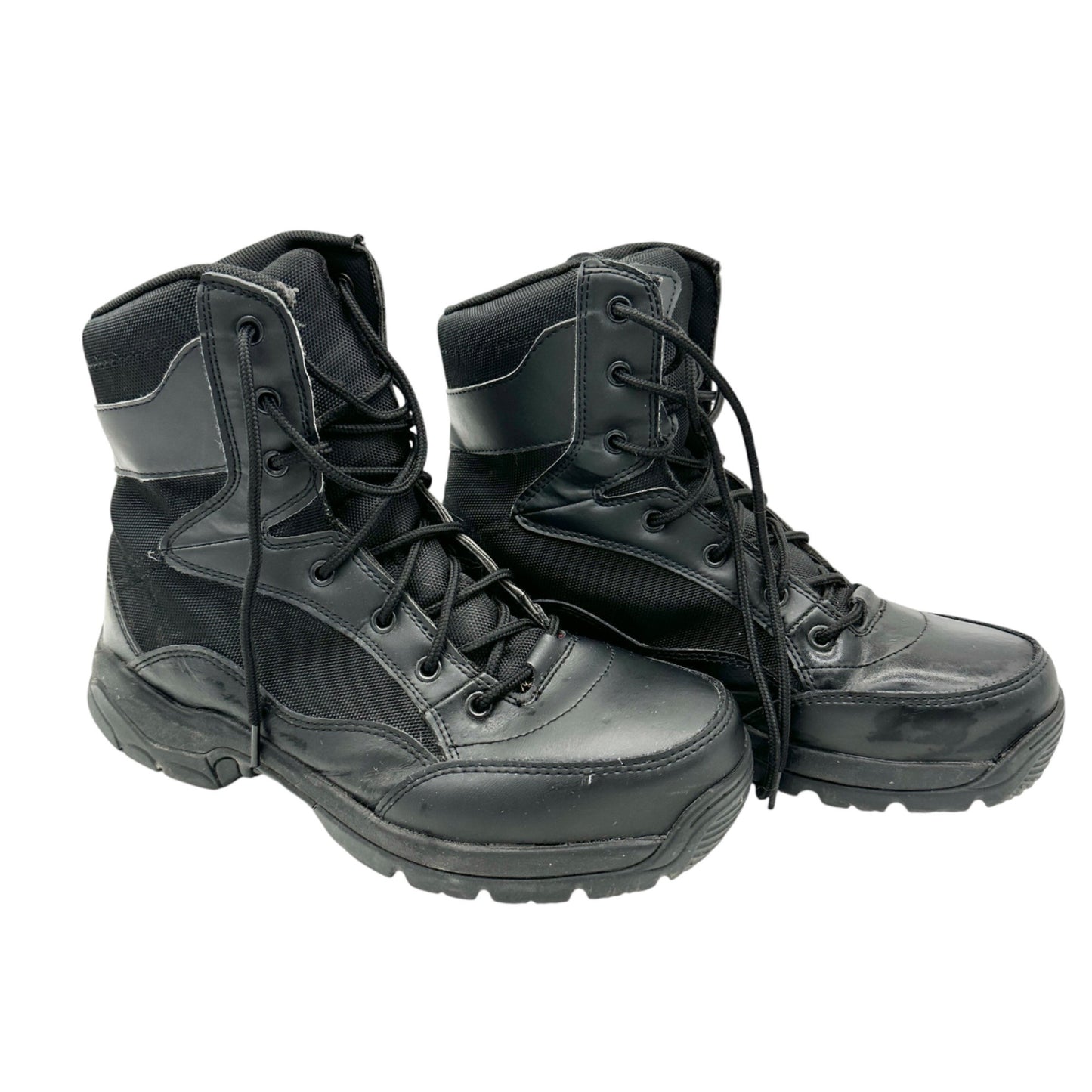 Interceptor Black Tactical Boots Mens 8.5 Leather Synthetic Upper Rubber Sole