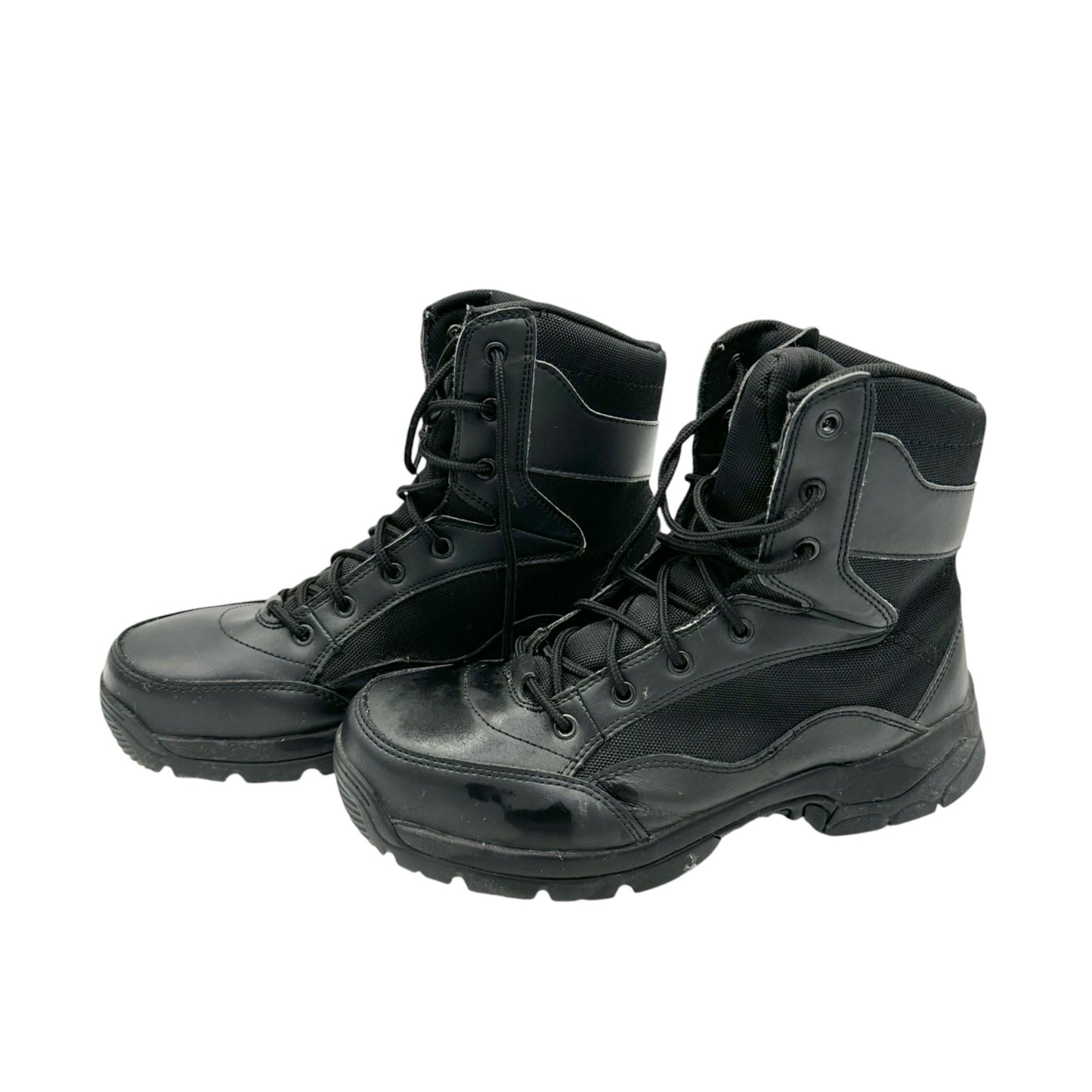 Interceptor Black Tactical Boots Mens 8.5 Leather Synthetic Upper Rubber Sole