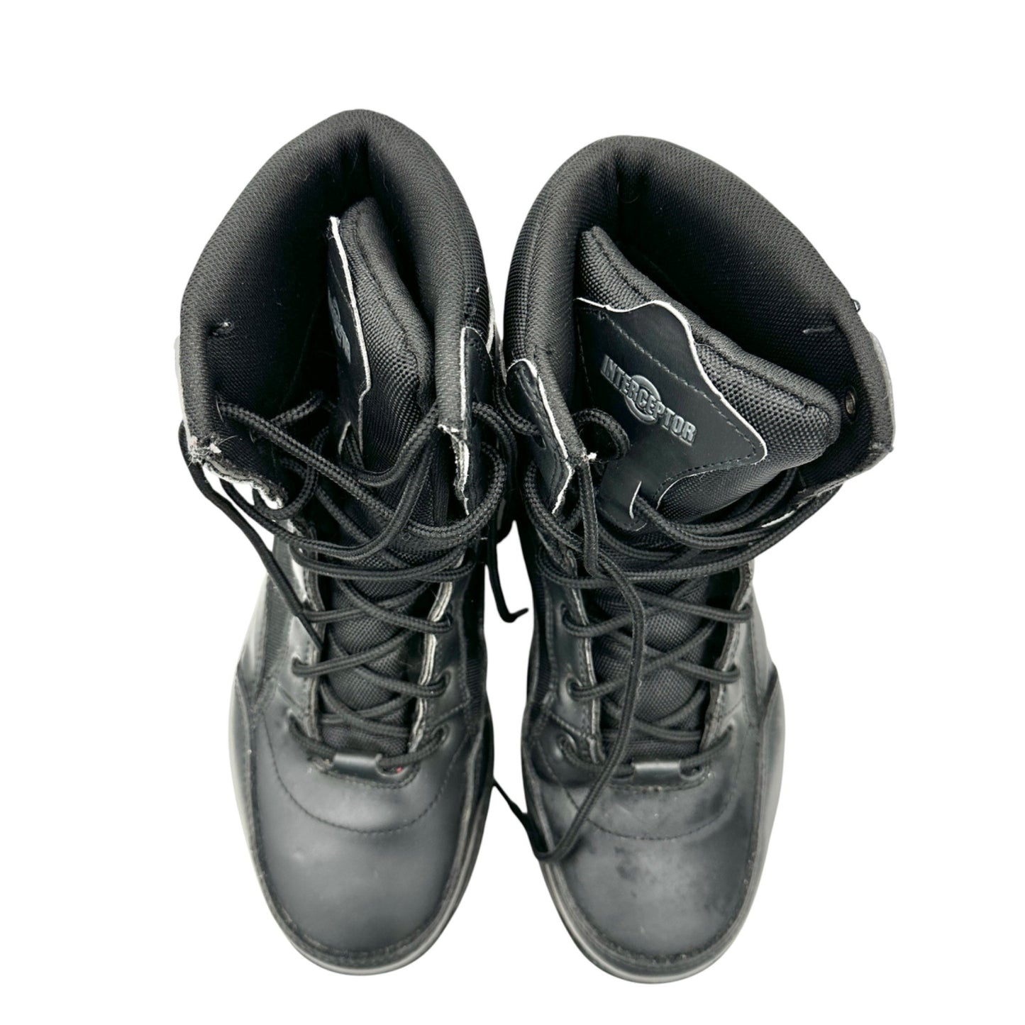 Interceptor Black Tactical Boots Mens 8.5 Leather Synthetic Upper Rubber Sole