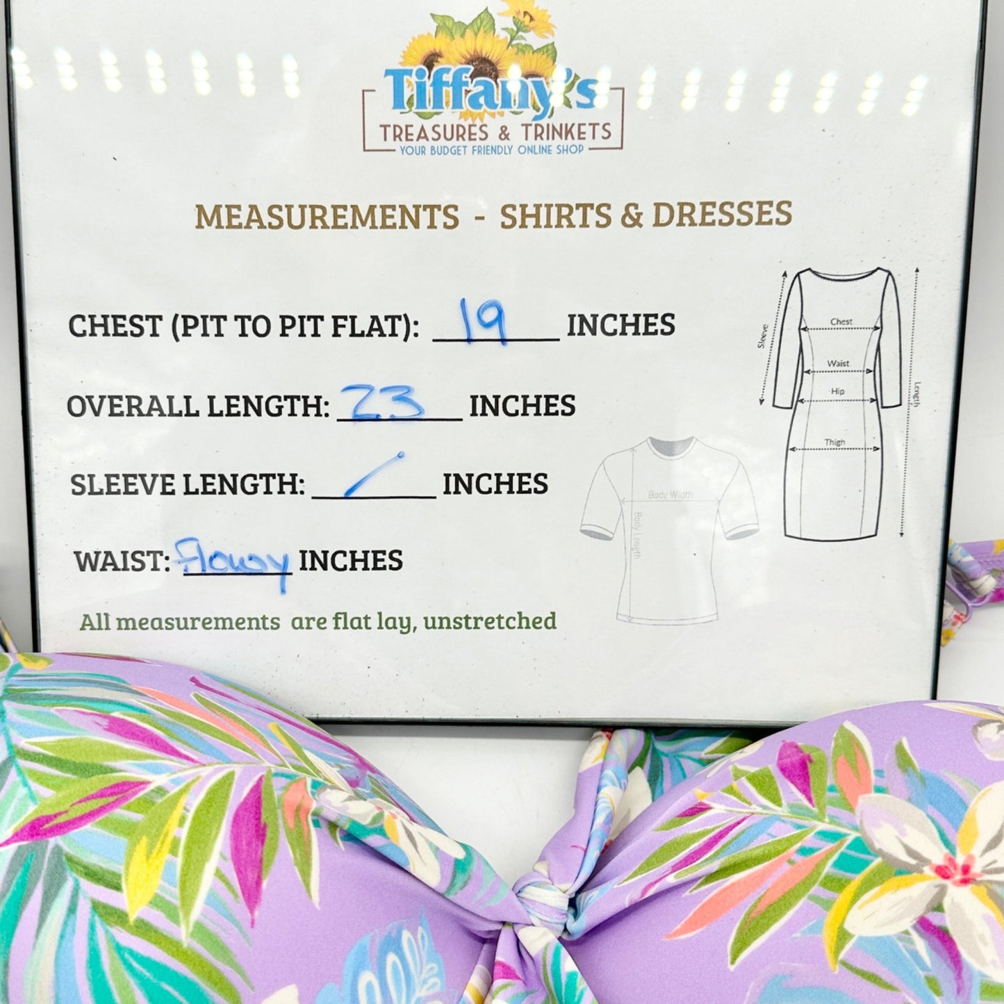 Torrid 3 Wireless Babydoll Tie-Front Tankini Top Lush Tropical Wisteria 3-DD/F