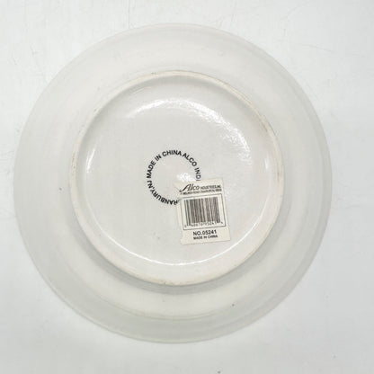 Alco Lighthouse Ceramic Plate 8 Inch Blue Red Coastal Decor By Alco