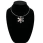 Snowflake Pendant Necklace Silver Tone Winter Jewelry Adjustable Chain 16-18 in