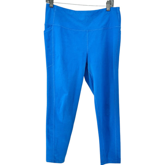DSG Leggings Womens Large Bright Blue High-Rise Activewear Athletic Workout Gear