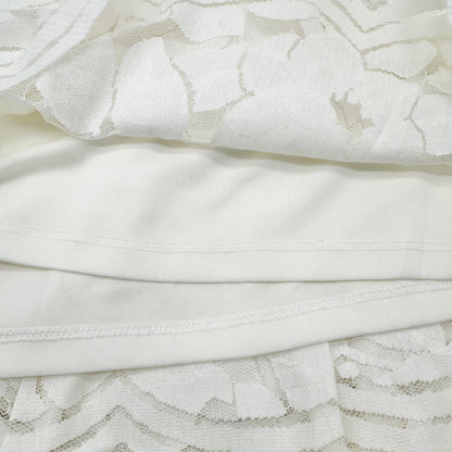Torrid 2X Ivory Scalloped Lace Shorts Womens Elastic Waist Floral Overlay Light