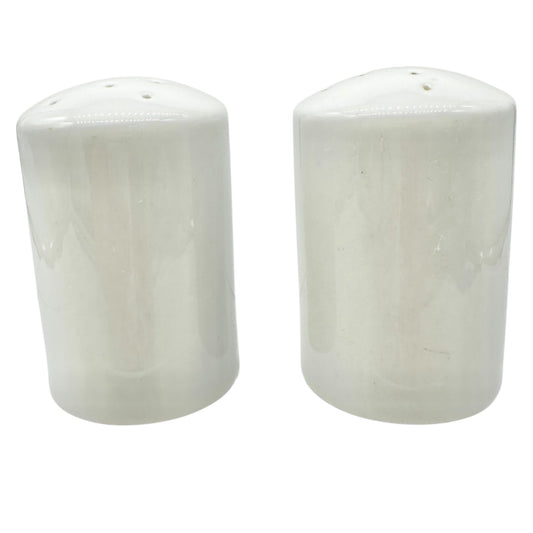White Ceramic Salt and Pepper Shakers Made In Germany 2.5"H Elegant Simplicity