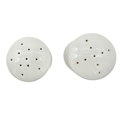 White Ceramic Salt and Pepper Shakers Made In Germany 2.5"H Elegant Simplicity