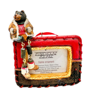 Rustic Lodge Bear Frame Ornament by St Nicholas Square NEW
