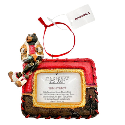 Rustic Lodge Bear Frame Ornament by St Nicholas Square NEW