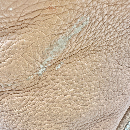 Rebecca Minkoff Genuine Leather Backpack Tan With Silver Accents 13 x 9.5 x 6