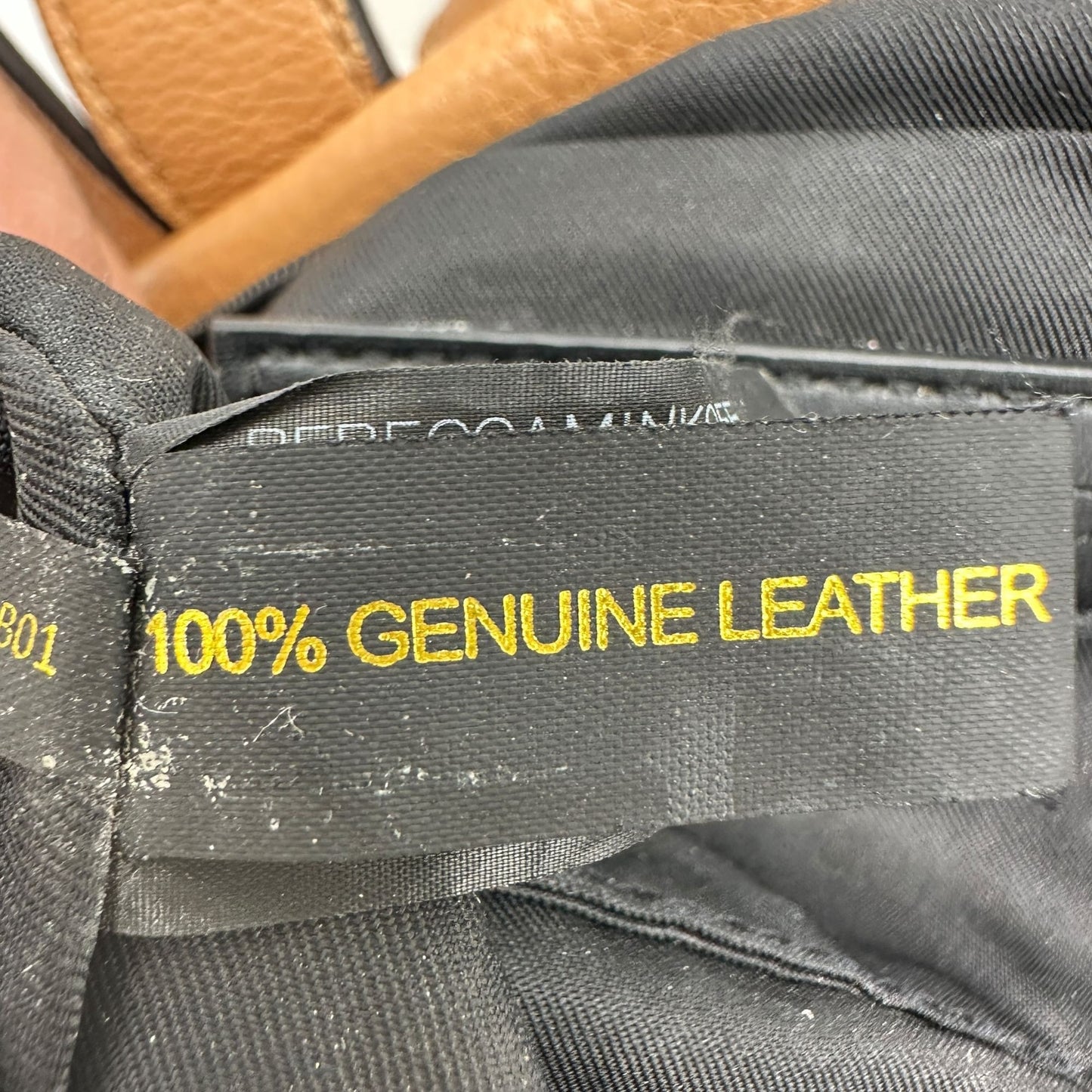 Rebecca Minkoff Genuine Leather Backpack Tan With Silver Accents 13 x 9.5 x 6