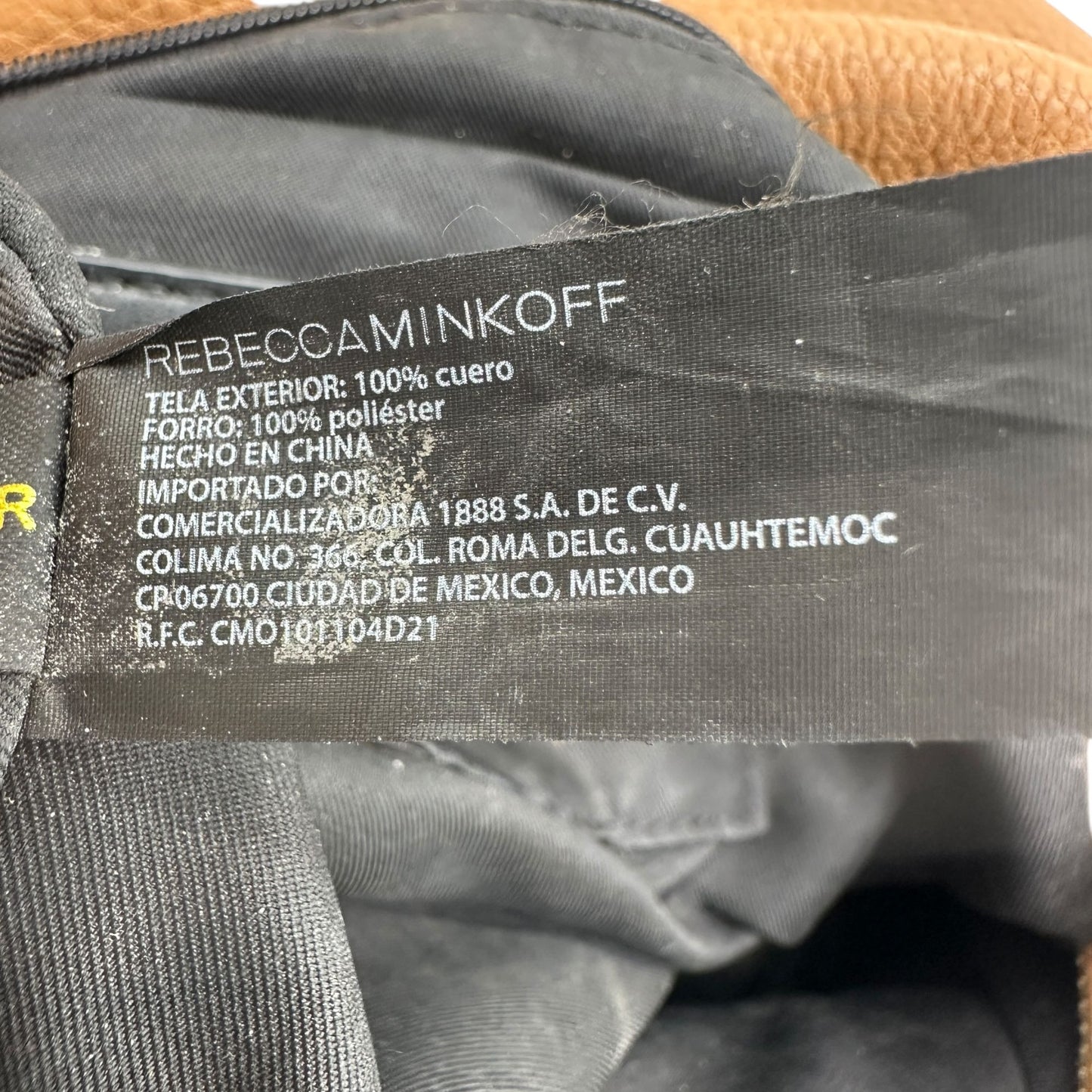 Rebecca Minkoff Genuine Leather Backpack Tan With Silver Accents 13 x 9.5 x 6