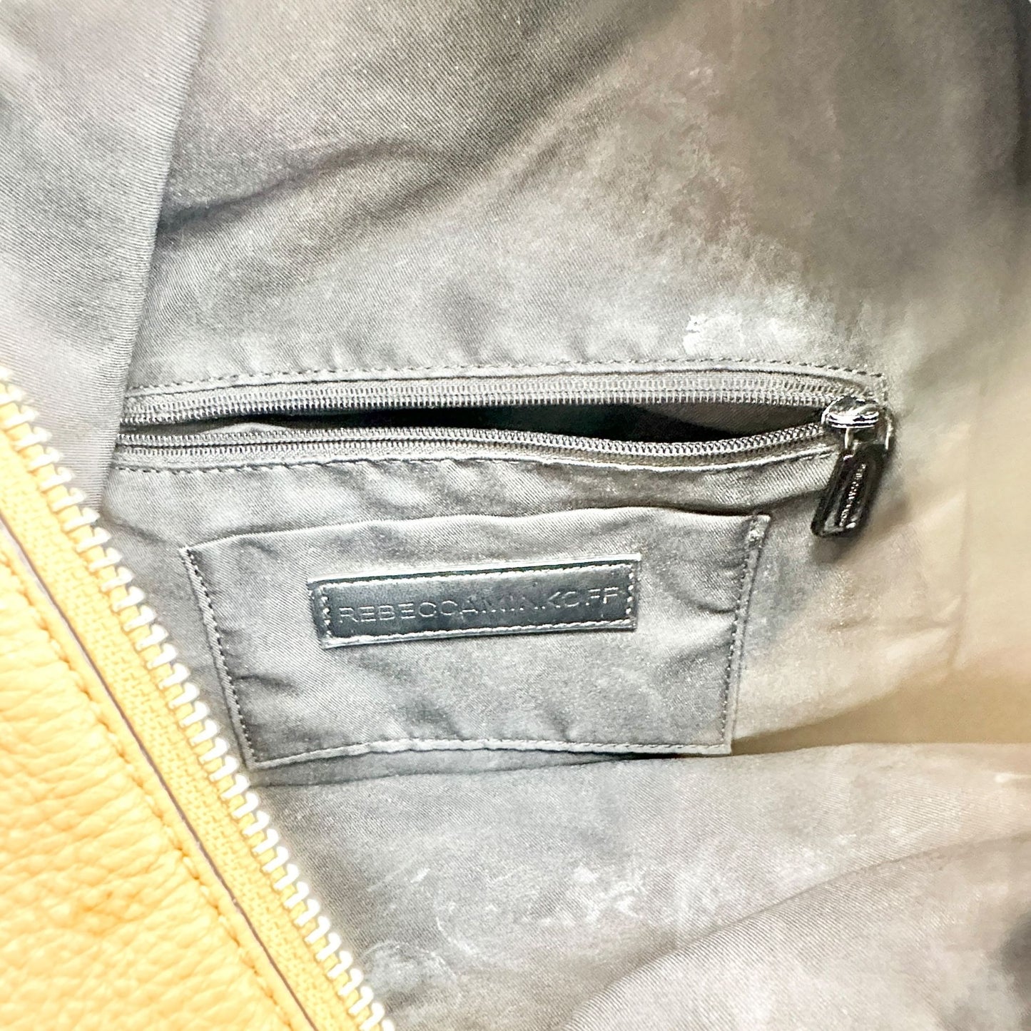 Rebecca Minkoff Genuine Leather Backpack Tan With Silver Accents 13 x 9.5 x 6