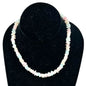 Vintage Puka Shell Necklace Goldtone Barrel Clasp 16 inch White Pastel Pink Blue