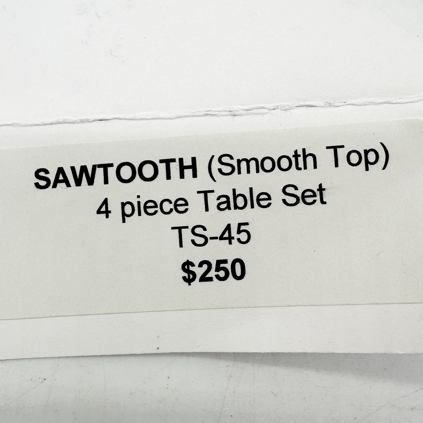 Vintage Pressed Sawtooth Glass 4pc Childrens Tableware Set TS-45 Smooth Top