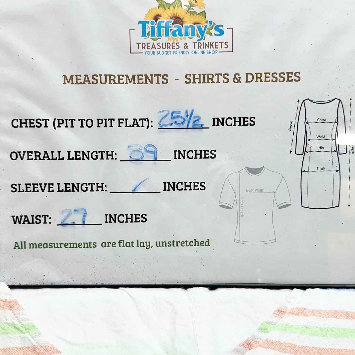 Kim Rogers Curvy Dress 2X Striped Sleeveless Linen Blend White w Pastel Stripes