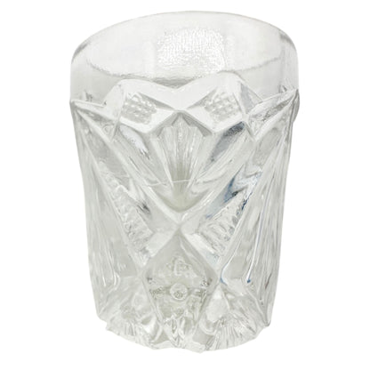 Rex Fancy Cut Pitcher and 4 Tumblers Set Childrens Tableware EAPG Etched Glass