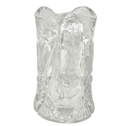 Rex Fancy Cut Pitcher and 4 Tumblers Set Childrens Tableware EAPG Etched Glass