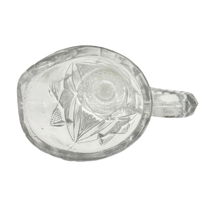 Rex Fancy Cut Pitcher and 4 Tumblers Set Childrens Tableware EAPG Etched Glass