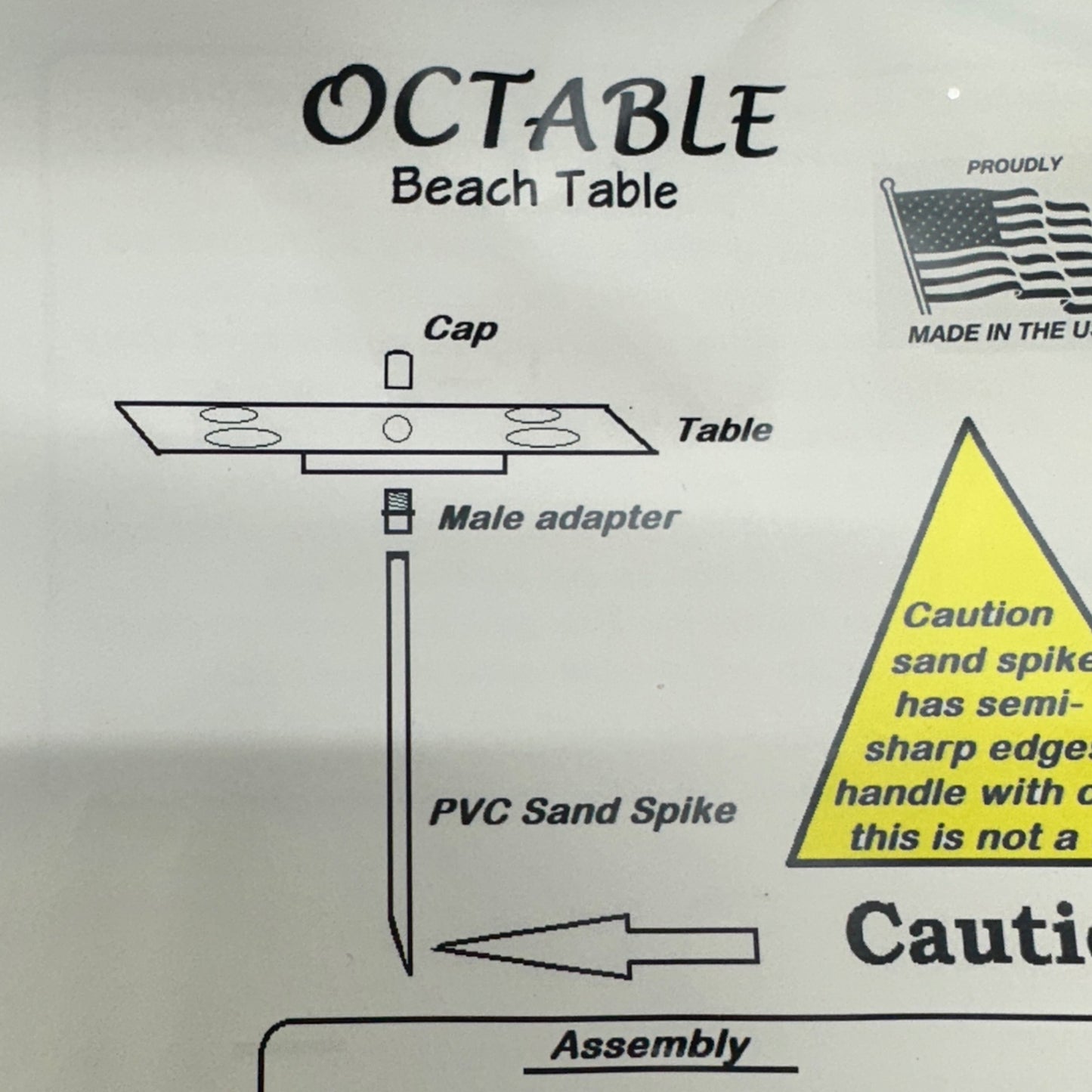 Octable Portable Beach Table With Cup Holders Sand Spike Travel Bag Outdoor Use