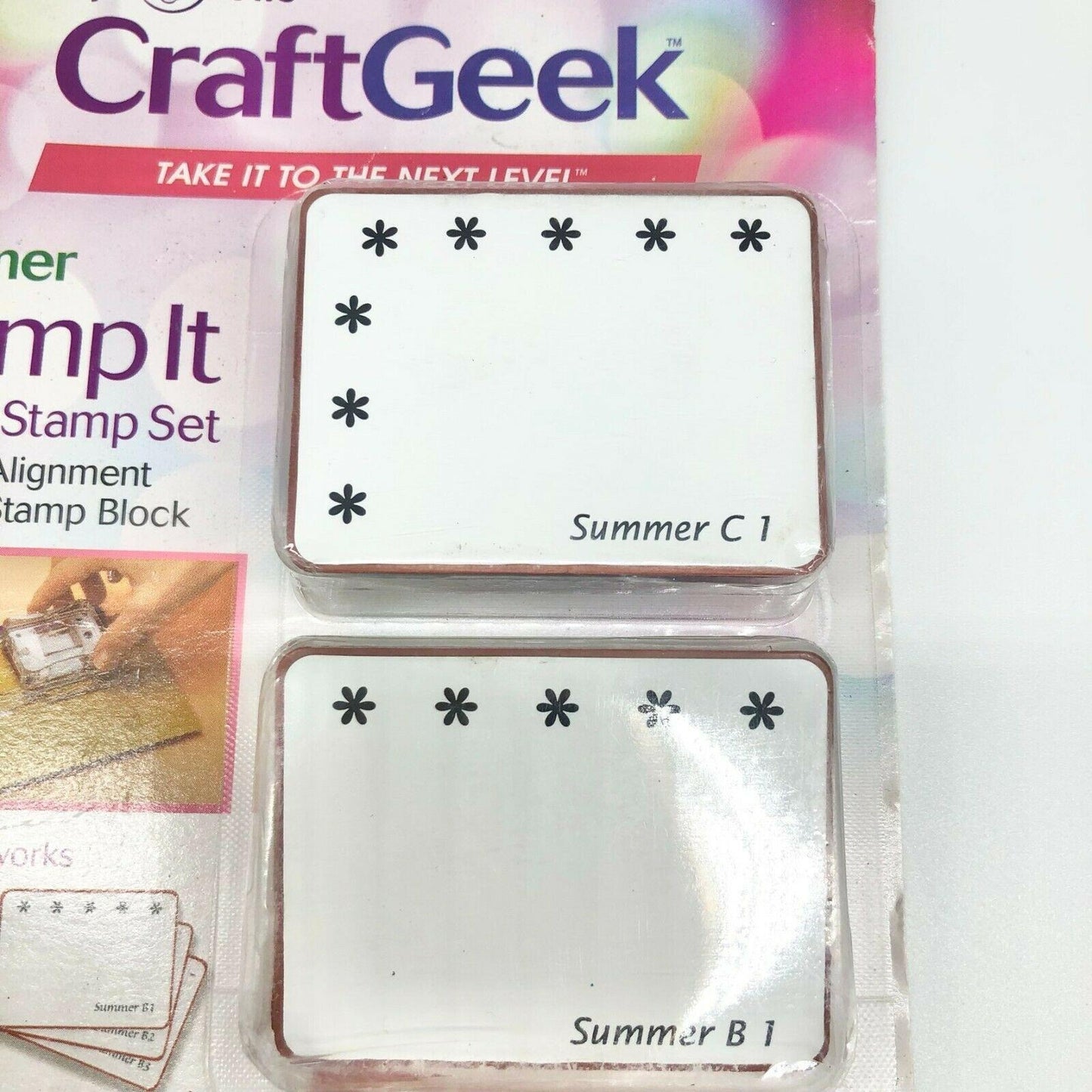 Purple Cows 6 Piece Summer Stamp Set Corners and Borders NIP