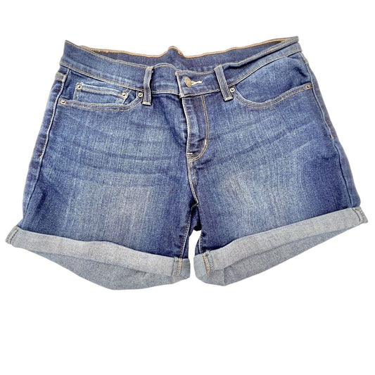 Levi Womens W28 Denim 5 Pocket Cuffed Shorts