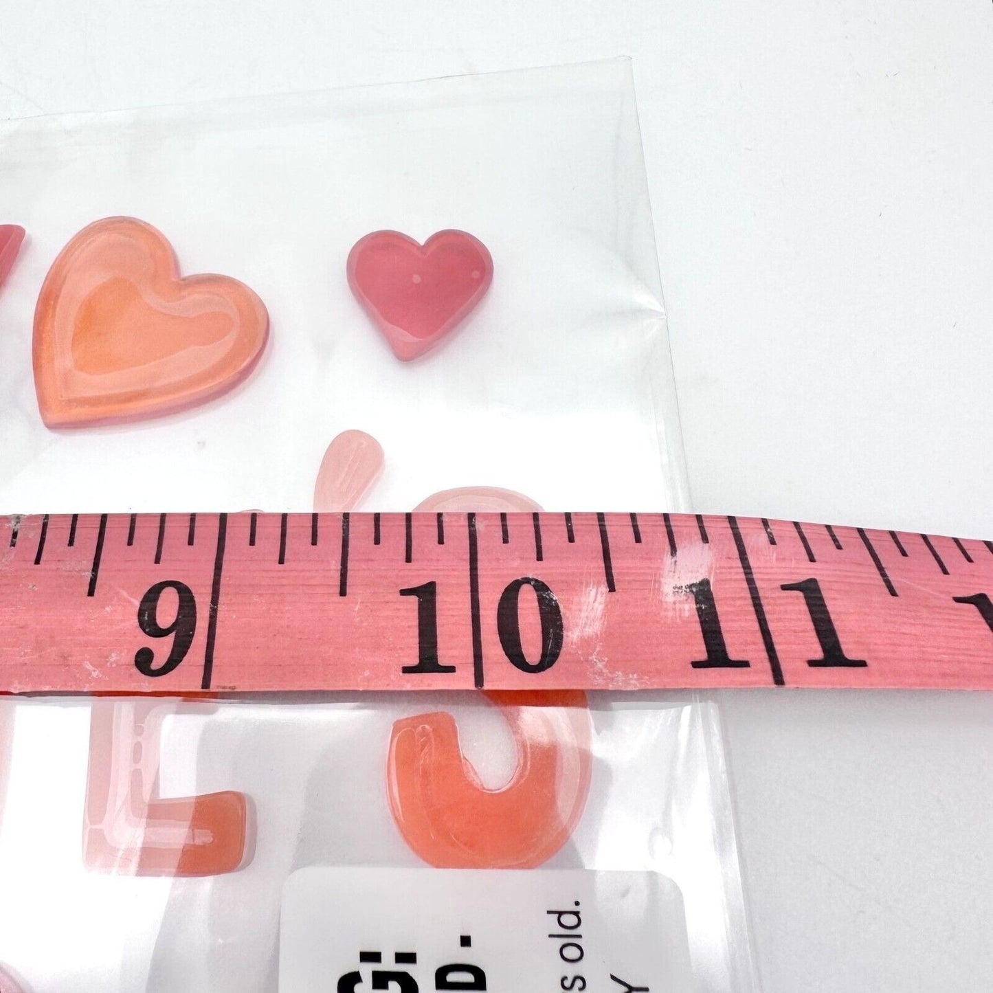 Happy Valentines Day Clings Set of 2 10.5 x 5.5 Red Pink Hearts NIP