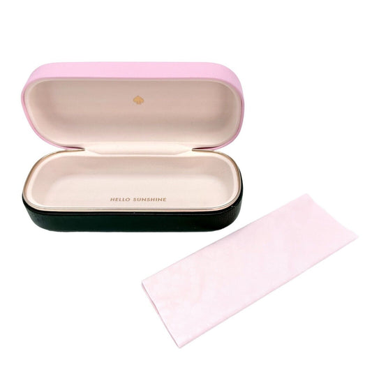 Kate Spade Glass Case with Cleaning Cloth Pink Green NEW