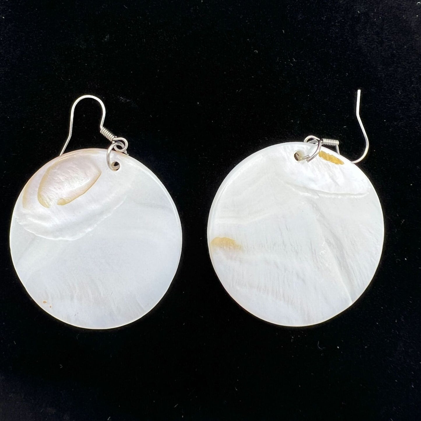 Shell Earrings Merry Christmas Santa in Sleigh Snowmen