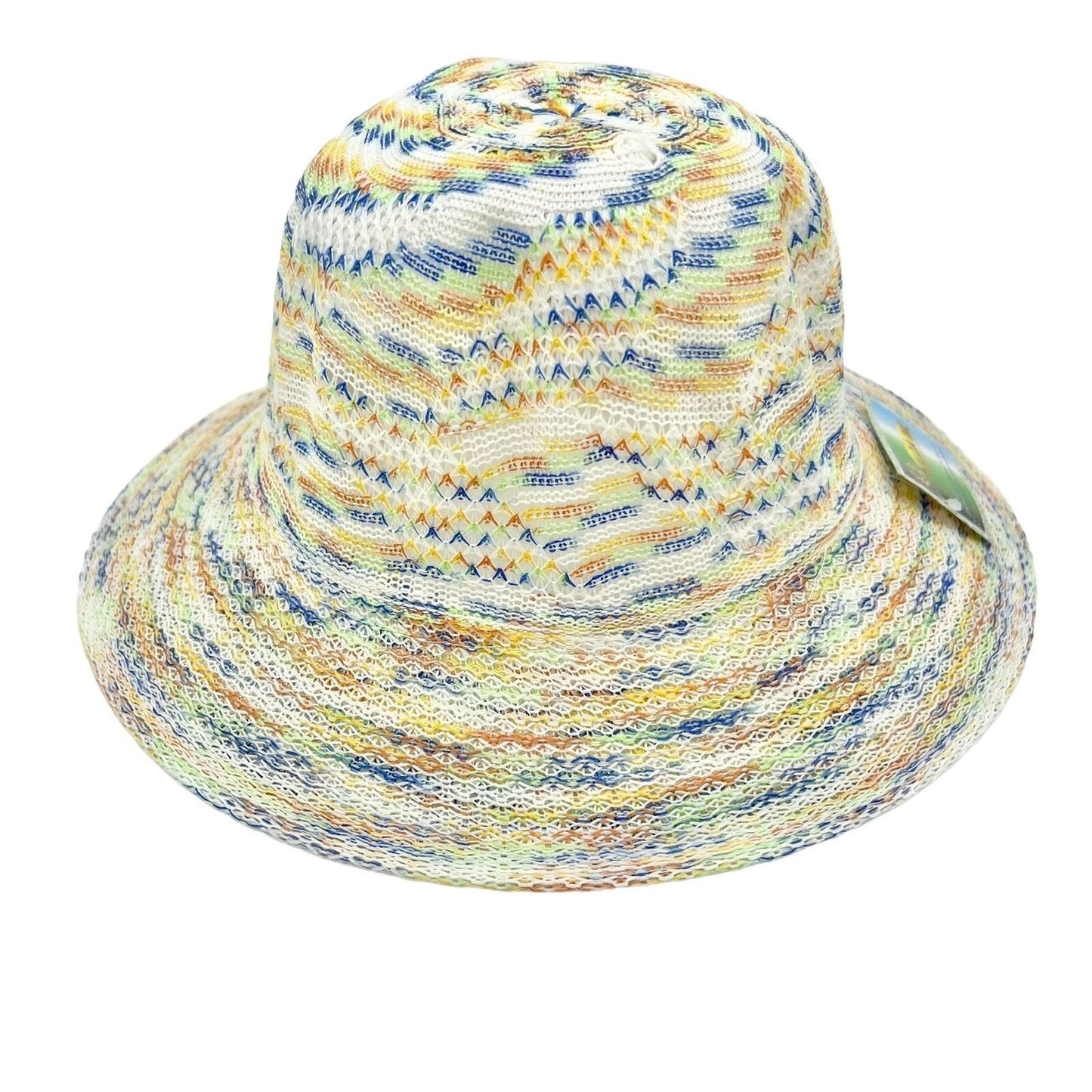 Hai Da Inc Sun Hat One Size White Variegated Multi NWT