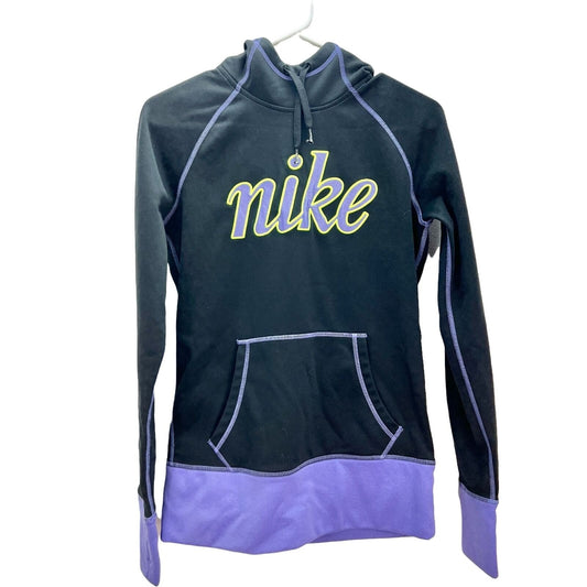 Nike Therma-Fit Hoodie Sweatshirt Small Black Purple