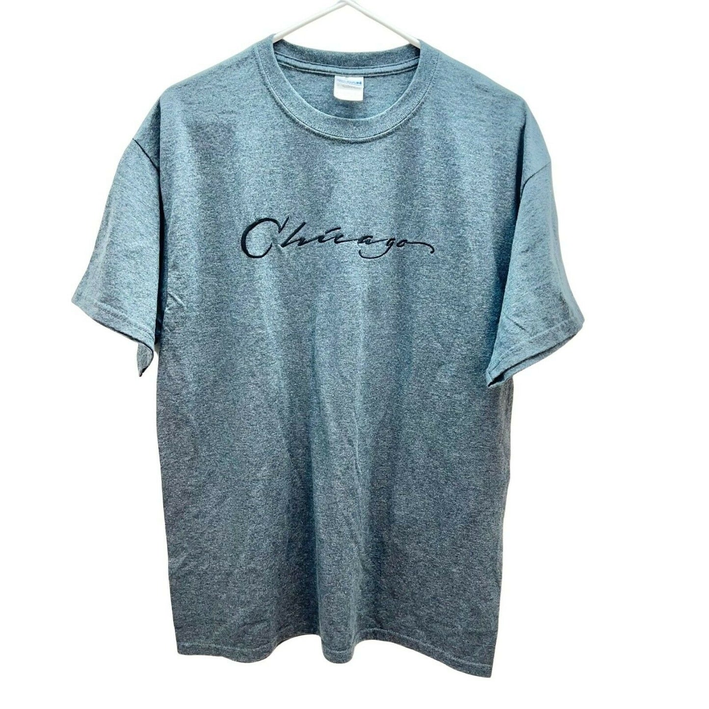 Chicago Large Dark Gray Gildan Ultra Cotton Short Sleeve T-Shirt