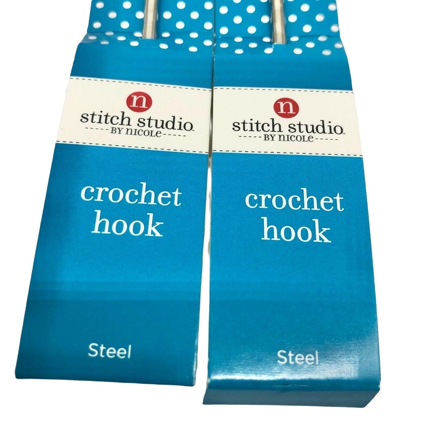 Stitch Studio Crochet Hooks Bundle 2 ea of 3 Sizes 6 7 C Aluminum or Steel NEW