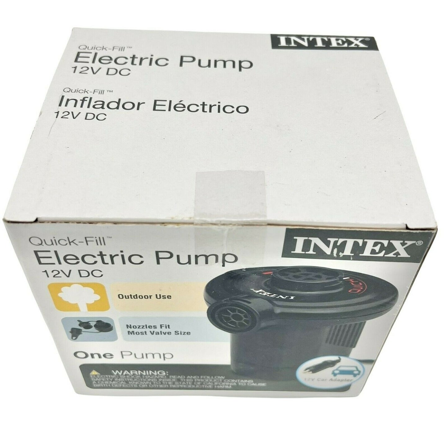 Intex Quick-Fill Electric Pump 12V DC Outdoor Use NIB