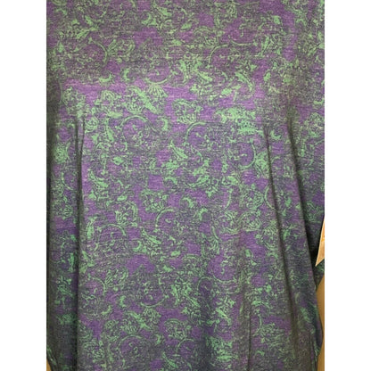 LuLaRoe RETIRED Irma Women's Size XXS Blue Green Floral mid-length sleeves NWT