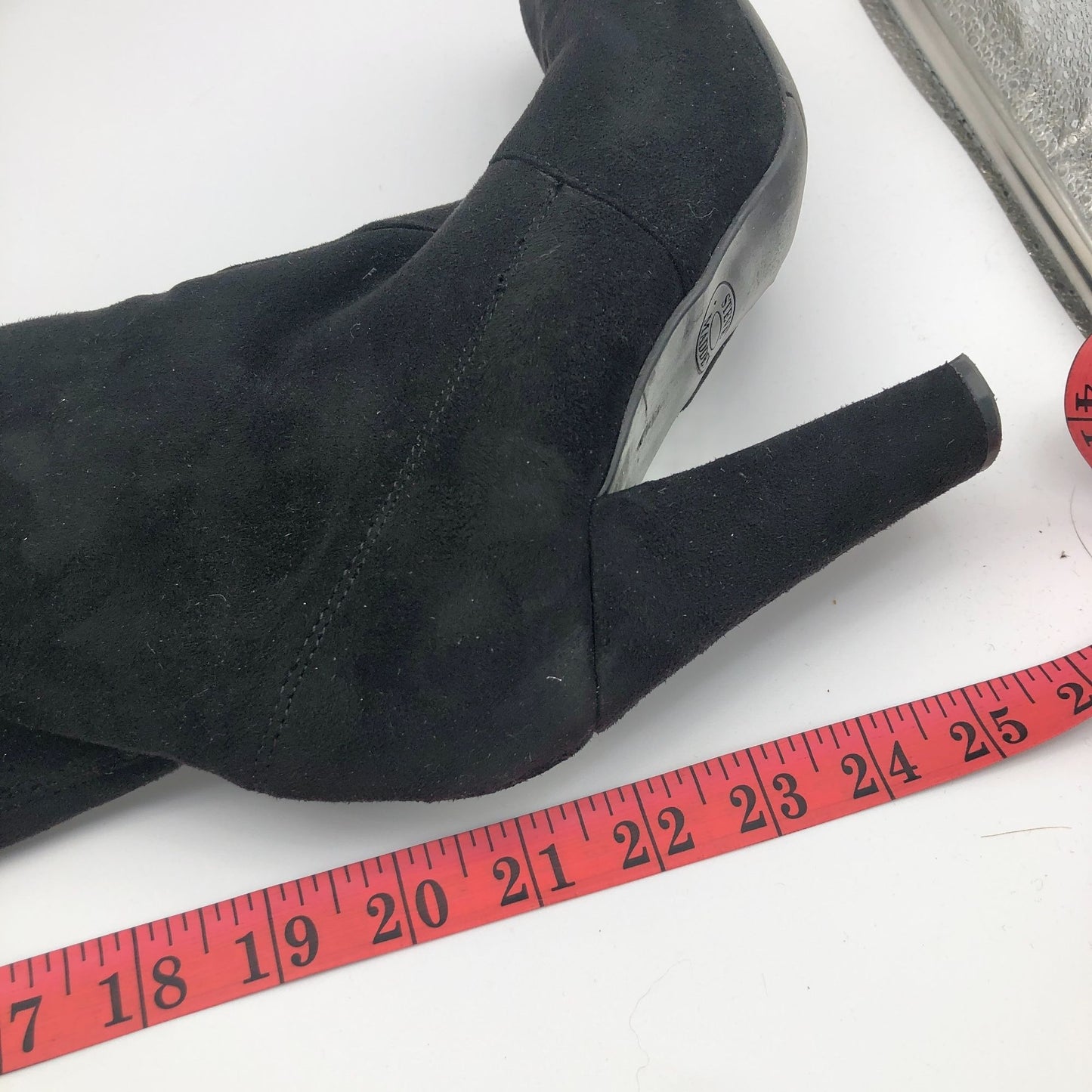 Steve Madden Gorgeous 6.5M Black Suede Thigh High Heeled Boots