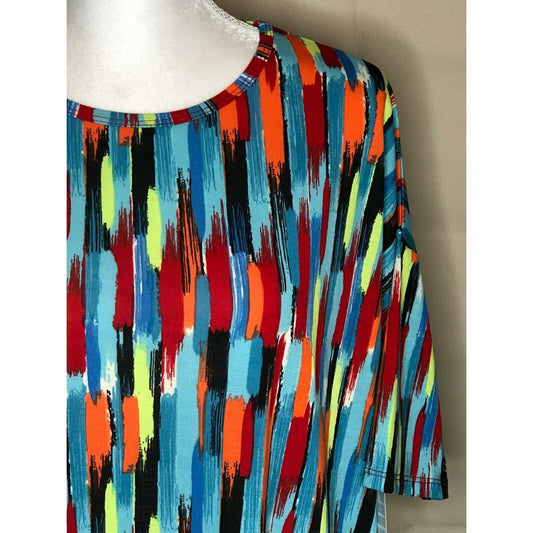 LuLaRoe RETIRED Irma Women's Size XS Multi-colored mid-length sleeves NWT