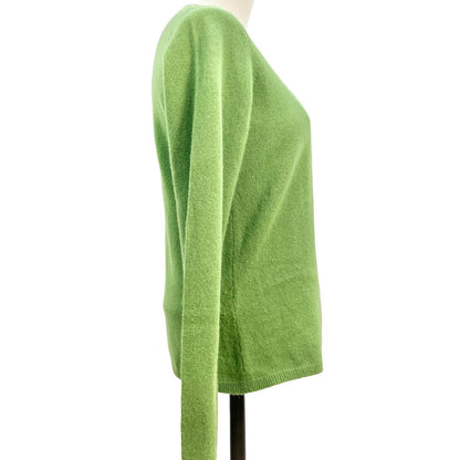 McDuff Sweater Womens Small Yellow Green Long Sleeves