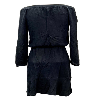 Soft Joie Dress Women's XXS Black Off Shoulder Elastic Waist Long Sleeves