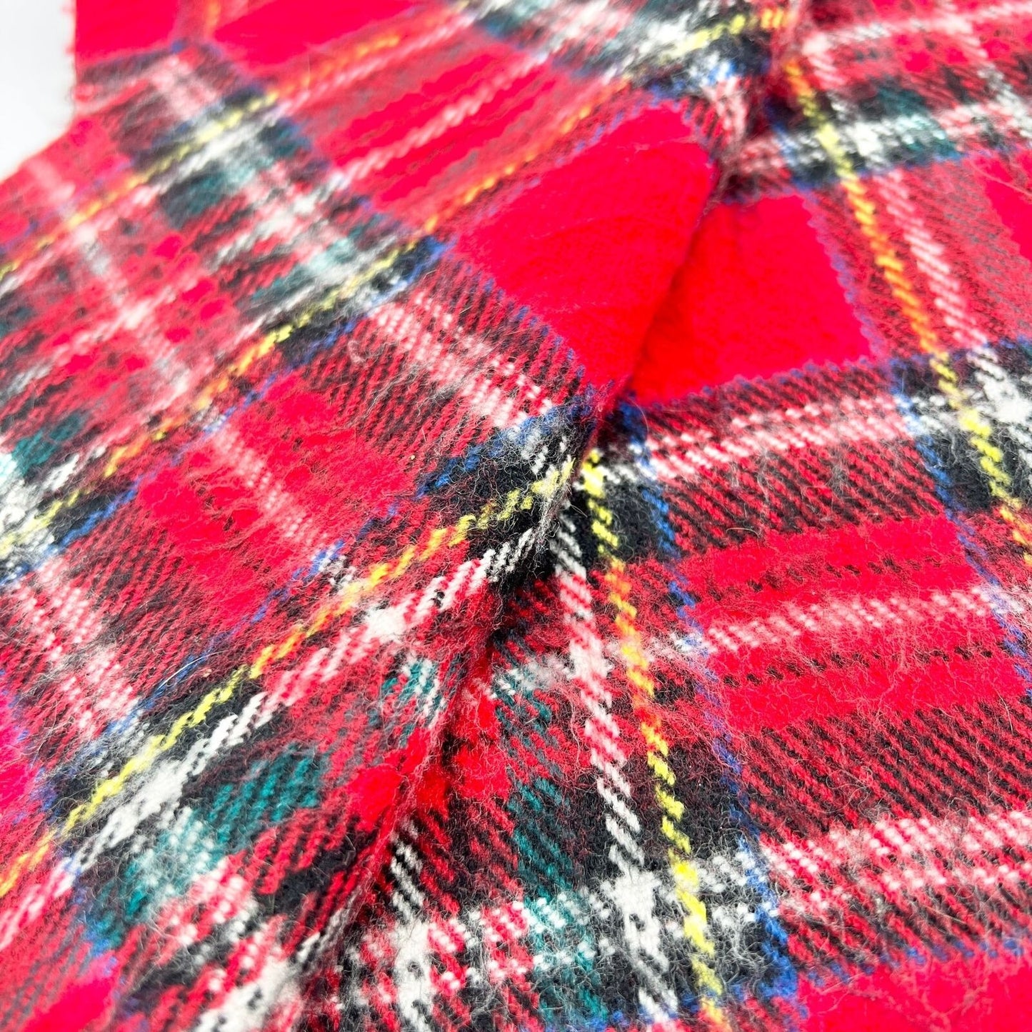 Scarf Classic Red Plaid 70 x 11.5 Fringed